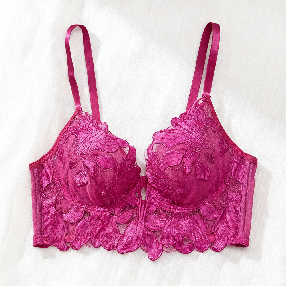 Wholesale Women's Sexy Lace See-Through Lingerie Set Adult Girls Transparent Underwear Ruffle Trim Mesh Includes Bra Panty