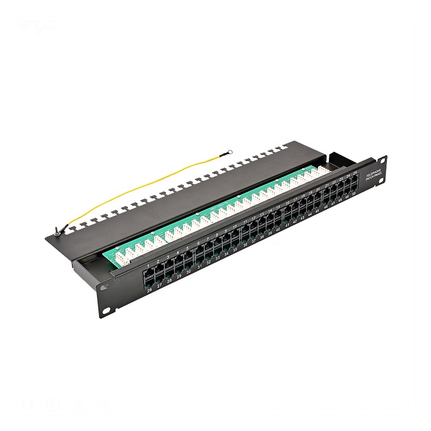25 портов 1U Cat 3 110IDC Голосовая телефонная коммутационная панель
