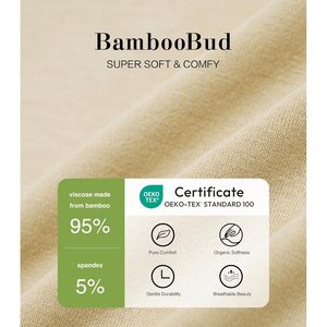 Conjunto de ropa interior térmica BambooBud para mujer, camiseta interior larga de algodón y fibra de bambú con cuello redondo, conjunto de pijama de dos piezas. - Product Image 5