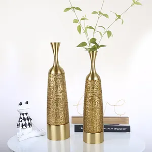 Modern Decor Plant Pots Living Room Minimalist Home Accessories Metal Antique Design Flower Vase