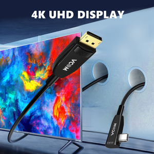 <span class=keywords><strong>C</strong></span>âble <span class=keywords><strong>USB</strong></span> <span class=keywords><strong>C</strong></span> <span class=keywords><strong>vers</strong></span> <span class=keywords><strong>DisplayPort</strong></span> VCOM à angle droit 5m 10m 20m Fibre optique 4K <span class=keywords><strong>144Hz</strong></span> DP 1.4V Convertisseur pour ordinateur portable Moniteur - Product Image 3