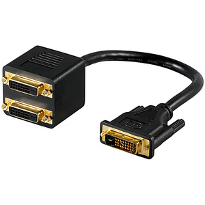 Cable adaptador DVI-D macho a 2x DVI-D hembra chapado en oro, conector digital de doble enlace - Product Image 2