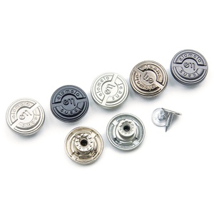 Metal Snap <b>Buttons</b> Round Embossed Logo Nickel-Free Classic Style for Jeans - Product Image 2