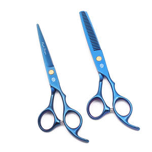 Ciseaux à cheveux professionnels à coupe droite et à effiler, lame de rasoir, tranchants, salon de coiffure, barbiers, fabrication directe, acier inoxydable personnalisé - Product Image 2