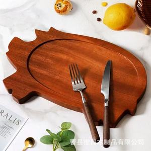 Plato de madera con forma de animal para carne, bandeja duradera para fiestas y delicatessen - Product Image 3