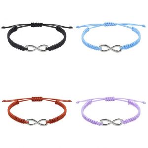 Wholesale Infinity Symbol Woven Friendship <b>Bracelet</b> <b>Adjustable</b> Braided Rope Number <b>Bracelets</b> for Couple Friends - Product Image 1