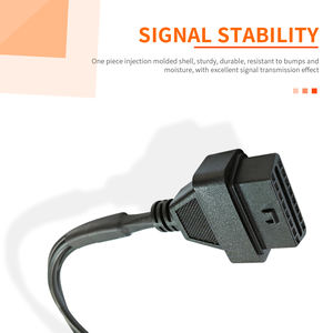 Benutzer definiertes OBD2-Anschlusskabel, aufgeteilt in AMP Supers eal 1.5 Kfz-Steck verbinder 3-polig mit Gleichstrom anschluss Wasserdichtes Kabel - Product Image 2