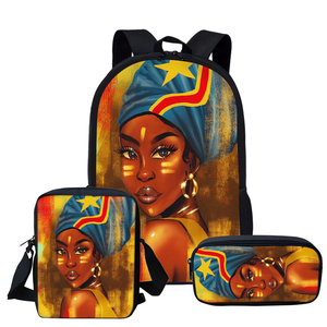 Conjunto de mochilas escolares Afro para niños, morral escolar con estilo para escuela <span class=keywords><strong>primaria</strong></span>, color negro, a bajo precio, cantidad mínima de 1 unidad - Product Image 5