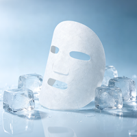 Masque facial en Tencel Lyocell rafraîchissant, texture glacée, matériau de masque adhésif