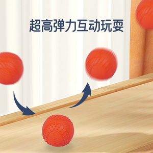 Pet Chew <b>Ball</b> Orange Rubber Teeth Cleaning Sound Making <b>Dog</b> Toy Large Size Interactive Training - Product Image 4