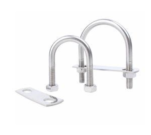 Perno en U de cabeza plana de acero inoxidable Chapado en zinc Ss304 Ss316 Ss410 A2 A4 para fijación de tuberías chasis de camiones furgonetas remolques - Product Image 1