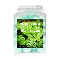 Bombes de bain pétillantes bio de marque privée 60 pièces/pot parfums personnalisés pour le sel de bain de spa des pieds pour le trempage de pédicure en bombe