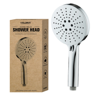 Pommeau de douche Chrome - 3 Modes 12cm Power Mist Water Saving Plastic High Pressure Adjustable Shower for Bathroom(Ningbo Factory)