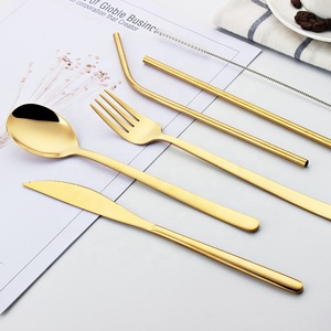 <span class=keywords><strong>Cubiertos</strong></span> Reutilizables de Acero Inoxidable Coloridos, Utensilios de Oficina y Pajita de Metal, Juego de <span class=keywords><strong>Cubiertos</strong></span> Portátil <span class=keywords><strong>para</strong></span> Viajes y Campamento con <span class=keywords><strong>Estuche</strong></span> - Product Image 4