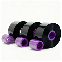 Cinta de Transferencia Térmica (TTO) Importada a Base de Resina, Compatible con Impresoras Inteligentes, Rollo de Carbón Negro de 33mm x 55mm x 500m, Tinta Mejorada