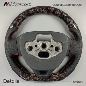 Volante Deportivo Personalizado de Fibra de Carbono Forjado Rojo con LED para Ford Focus MK4 ST-Line Active Fiesta ST Puma 2018-2022, Mejora del Interior - Product Image 5