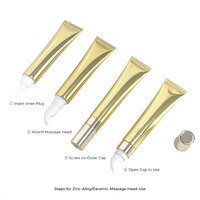 Tubes souples 20ml 20g Or Argent pour brillant à lèvres, emballage cosmétique, baume à lèvres, crème contour des yeux, huile essentielle