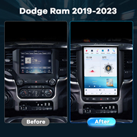 Accesorios de Radio con Pantalla Tesla de 12.1 Pulgadas, Snapdragon 665 para Dodge Ram 2019-2023, Android 13, Carplay, QLED, Unidad Principal Inalámbrica para Automóvil 4G