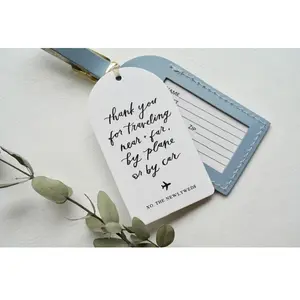 Custom Thank You Hang Tags Escort Place Cards Table Number Luggage Tags Name Cards For Guests