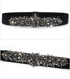 Vendita diretta in fabbrica abiti da donna e da ragazza utilizzano <span class=keywords><strong>cintura</strong></span> in cristallo scintillante impreziosita con <span class=keywords><strong>cintura</strong></span> in strass elasticizzato - Product Image 5