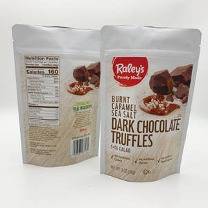 Sacs d'emballage à fermeture éclair en plastique doublés <span class=keywords><strong>de</strong></span> papier d'aluminium à impression complète personnalisée <span class=keywords><strong>de</strong></span> biscuits au <span class=keywords><strong>caramel</strong></span> aux noix blanc mat - Product Image 2