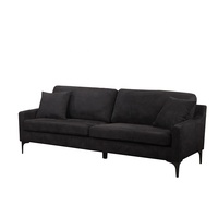 Fábrica verificada al por mayor Sofá sin minorista fácil de montar 1 2 3 plazas negro 3P + 2P + 1P conjunto de sofás muebles sala de estar