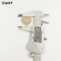 WT-MP315 Belle Micro Pave Femmes Mode Doux Coeur Imitation Perle Charmes