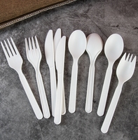 Offre Spéciale : Ensemble de Couverts Jetables Biodégradables en Amidon de Maïs (Couteau, Fourchette, Cuillère) – Compostables