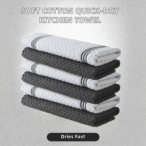 Paño de Cocina Desechable de Algodón Suave, de Secado Rápido, con Técnica de Tejido Jacquard, Grueso, Absorbente, Rectangular - Product Image 2