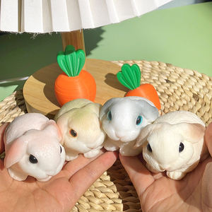 Dibujo Original Hecho a Mano de un Conejo Adorable, Simulación de Conejo con Orejas Caídas, Juguete Antiestrés, Adorable Mascota para Apretar - Product Image 2