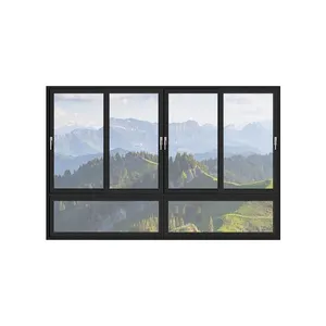 Double Glazed Hinged Window Black Window Soundproof Hurricane Casement Window