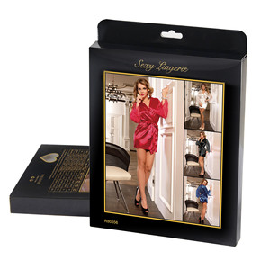 도매 플러스 사이즈 Femme Mujer 꽃 레이스 새틴 여성 실크 가운 섹시한 Femme 기모노 상자 - Product Image 1