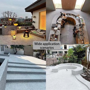 Waterbased nhựa rửa đá sỏi làn đường hàng loạt cạo của phổ màu nghiền đá và Pebble sơn tường và sàn nhà - Product Image 6