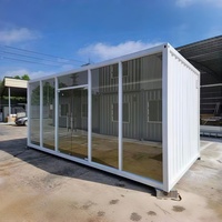 Casa Contenedor Prefabricada Impermeable de 20 pies, Modular, Ensamblada con Pernos, Edificio Temporal para Vivienda, Módulo de Casa Contenedor