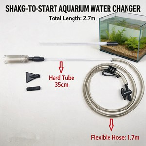 半自動エコフレンドリー5L水槽掃除機砂利クリーナーサイフォン/吸引ツールバッグ入りリビングルーム水槽用 - Product Image 5