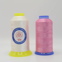 Fil à broder et à coudre en polyester/viscose 120d/2 5000yds 40WT, mercerisé, teint, imperméable, faible rétrécissement, vente en gros