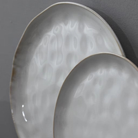 Ensembles de dîner en céramique personnalisés de haute qualité plantes de vaisselle en porcelaine glaçure réactive écologique pour la maison Restaurant utilisation chaude