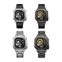 Montre mécanique haute qualité pour hommes, bracelet-montre personnalisé, 5 ATM, Design octogonal Unique, japon Movt, vente en gros