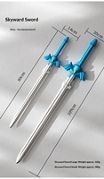 Set Pedang dan Perisai Master Link Zelda dengan Sarung, Mainan Senjata Anime PU, Pedang Mainan Lembut dan Aman, Tidak Tajam, untuk Cosplay