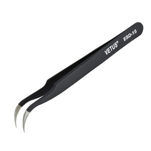 Vetus Tweezers ESD-15 Pointed Antistatic Stainless Steel <b>Precision</b> <b>Tool</b> - Product Image 1