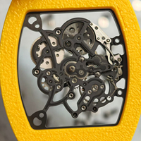 Hochwertige 055 Mechanische Uhr mit Maßgefertigtem Weinfass-Hohldesign für Business und Freizeit Herren-Armbanduhr