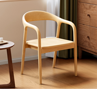 Chaise de salle à manger en bois, chaise de café décontractée, fauteuil simple, chaise de bureau, chaise de bureau Pusun en PU, vente en gros, mobilier nordique solide, mobilier moderne pour la maison
