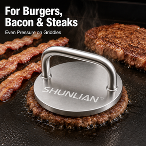 Prensa para Smash <span class=keywords><strong>Burger</strong></span> de Aço Inoxidável Reforçado, 1,65 kg, Lavável em Lava-louças, para Uso Comercial - Product Image 6