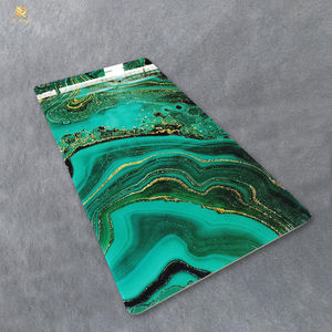 กระเบื้องพอร์ซเลนหรูหราลายหินอ่อนสีเขียวทองแบบแผ่นใหญ่สำหรับตกแต่งผนังโครงการวิลล่าและโรงแรม - Product Image 2