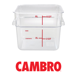 Square Food Storage <b>Container</b> 5.7 L, without Lid Cambro 6Sfscw135 - Product Image 4