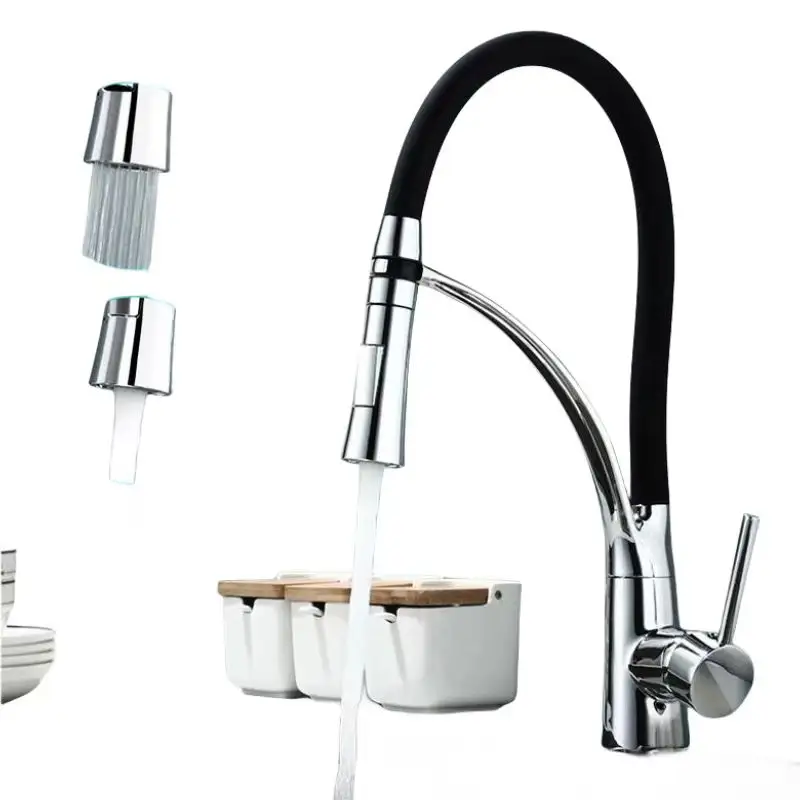 Phổ màu Nhà bếp Vòi nước bồn rửa nhà bếp Mixer tap brass cơ thể chính và xử lý duy nhất xử lý sàn gắn vòi bếp