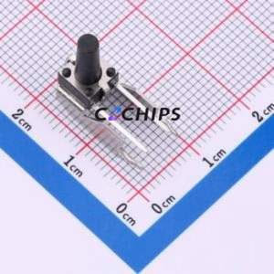 TC-6615K-12.5-260 Tactile Switch Through hole,6x6.1mm Switch Single Pole Single Throw Round Button 2.6N Right Angle Insert - Product Image 1