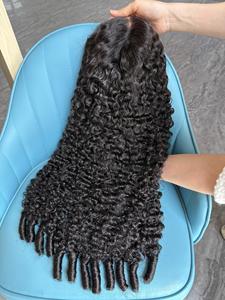 Nouvelle conception, perruque en cheveux humains bruts vietnamiens bouclés, texture <span class=keywords><strong>BBC</strong></span>, densité 250%, avec dentelle transparente 13*4, pour femmes - Product Image 1