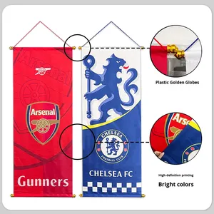 Bandiera dell'atmosfera della Coppa del Mondo di calcio 2026 USA Canada Messico in tessuto pressofuso all'ingrosso, decorazioni e regali per i tifosi - Product Image 3