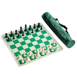 Set da <span class=keywords><strong>Scacchi</strong></span> per Tornei all'Aperto, Scacchiera Portatile in Pelle da 51cm, <span class=keywords><strong>Pezzi</strong></span> Grandi da 3,75 Pollici, Gioco di Intrattenimento con <span class=keywords><strong>Scacchi</strong></span> e Carte - Product Image 5